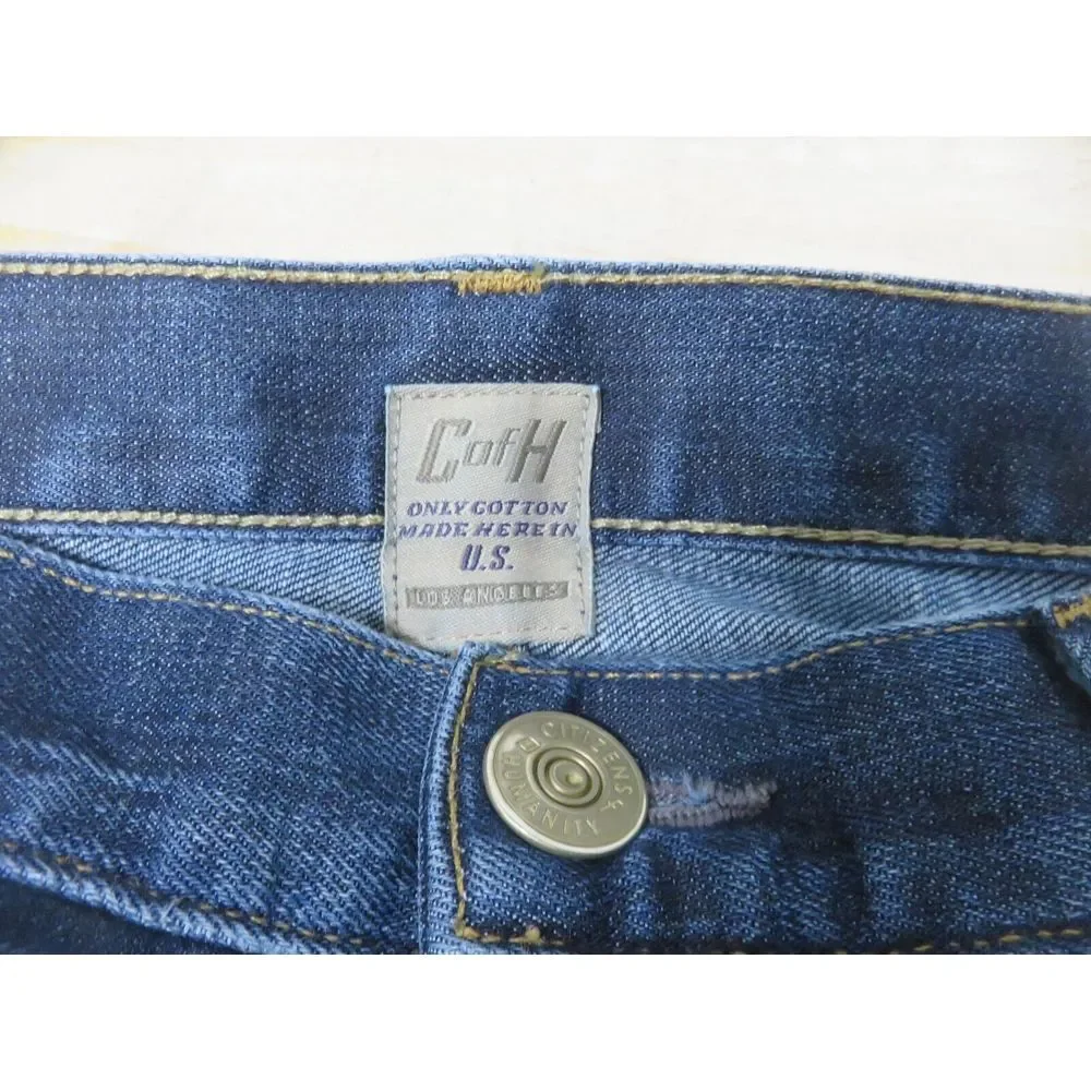 Mens Citizen‎ Of Humanity Blue Jeans Evans Size 33 Made In USA Y2K Straight VTG